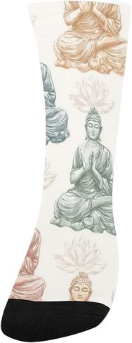 Elegant Colorful Buddha Design Hiking Socks - Toddler Boys & Girls Warm Thick Thermal Winter Crew Socks for School, Daily Wear & Outdoor Activities in Kuwait