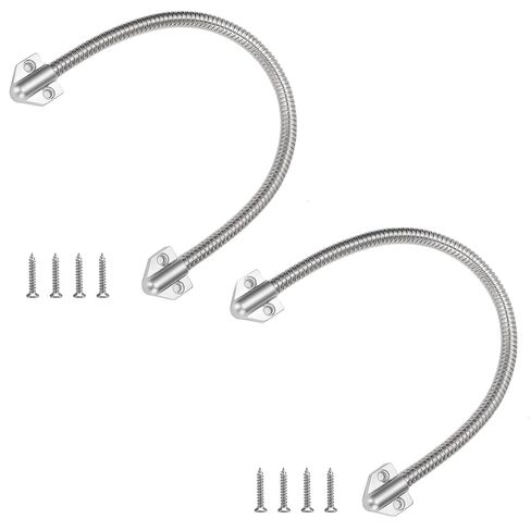 2Pcs Door Loop, Stainless Steel Door Wire Conduit, 12mm Diameter Gooseneck Flexible Electrical Conduit, 400mm Long Tube Access Control Cable Protector Exposed Mounting Sleeve in Kuwait