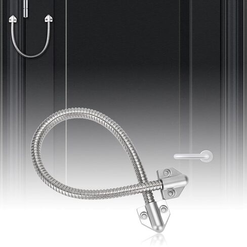 2Pcs Door Loop, Stainless Steel Door Wire Conduit, 12mm Diameter Gooseneck Flexible Electrical Conduit, 400mm Long Tube Access Control Cable Protector Exposed Mounting Sleeve in Kuwait