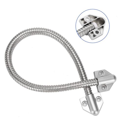 2Pcs Door Loop, Stainless Steel Door Wire Conduit, 12mm Diameter Gooseneck Flexible Electrical Conduit, 400mm Long Tube Access Control Cable Protector Exposed Mounting Sleeve in Kuwait