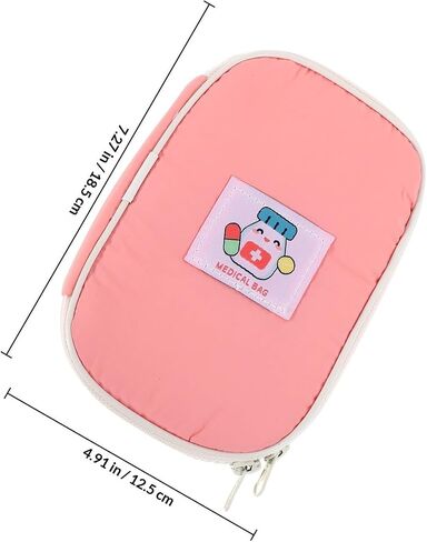 GALPADA Portable Travel Medicine Bag with Cartoon Design, Lightweight Nylon Material, Multiple Compartments for Easy Organization, for Outdoor and Household Use in Kuwait