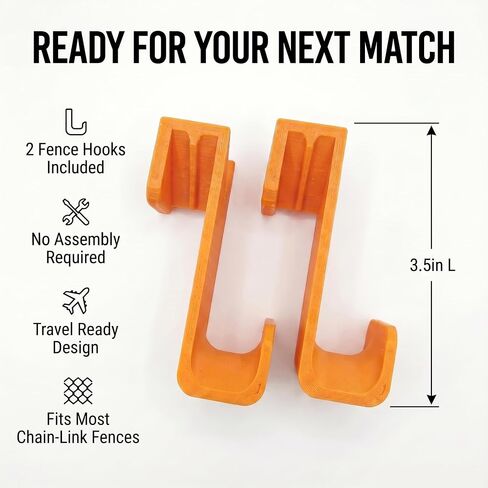 2 Pack Baseball & Softball Fence Hooks for Chain Link Fence – Heavy Duty Sports Bag Hangers for Dugout Organization, Backpack, Bat Bag, Helmet & Equipment Storage, Portable Fence Gear Hooks in Kuwait