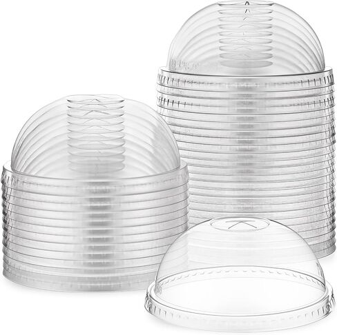 50 Pcs Clear Plastic Lids Disposable Coffee Cups Dome Fits 12-24 oz Plastic Cup Lids for Paper Juice Bottle Hot Cold Drinking Cups Lid in Kuwait