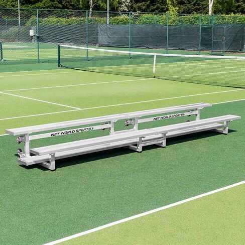 FORZA Heavy-Duty Mobile Bleachers [Optional Backrests] | Aluminum Seating for Sports Events | 2-Tier & 3-Tier Bleachers for Indoor & Outdoor Use in Kuwait