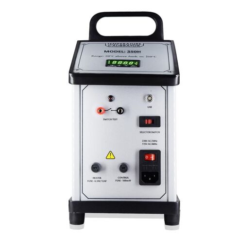 Dry Block Temperature Calibrator(Range: 50 to 350°C) with Process Calibrator | ±0.4°C Accuracy | RTD (Pt100), Thermocouple (K, J, T, N, R, S) | mA/mV/Volt/Ohm Measurement | Model SK-DBC-350 in Saudi Arabia