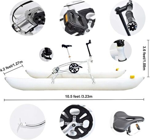 Water Bike, Lake Inflatable Kayak Bike Boat, Outdoor Pedal Bike Boat, Water Sports Tour Kayak Sea Sports Fun Fishing, Water Sports Equipment in Kuwait