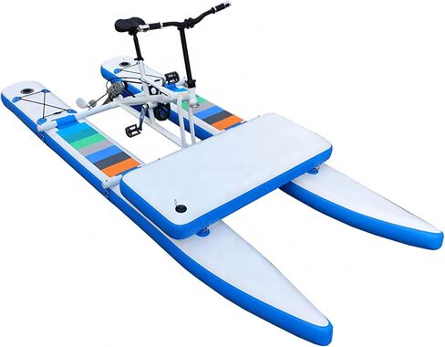 SUP Water Bikes, Inflatable Pedal Boat, Water Bike Inflatable Kayak Bikeboat for Lake, Water Bikes with Paddle Board Waterbike for Lake Pedal Bicycle Boat in Kuwait