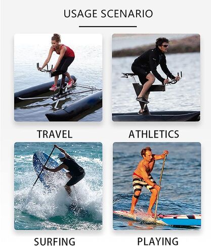 SUP Water Bikes, Inflatable Pedal Boat, Water Bike Inflatable Kayak Bikeboat for Lake, Water Bikes with Paddle Board Waterbike for Lake Pedal Bicycle Boat in Kuwait