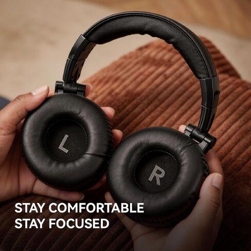 OneOdio Wired Over Ear Headphones Hi-Res Studio Monitor & Mixing DJ Stereo Headsets with 50mm Drivers and 1/4 to 3.5mm Jack for AMP Computer Recording Podcast Keyboard Guitar Laptop - Black (Renewed) in Saudi Arabia