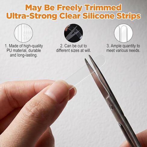 28 Pcs Clear Cabinet Door Bumpers, Wall Protector from Furniture Clear Bumpers for Cabinets Door Bumper Silicone Strips, Rubber Bumper Self Adhesive Anti-Collision Pads for Cabinets, Doors, Toilets in Kuwait
