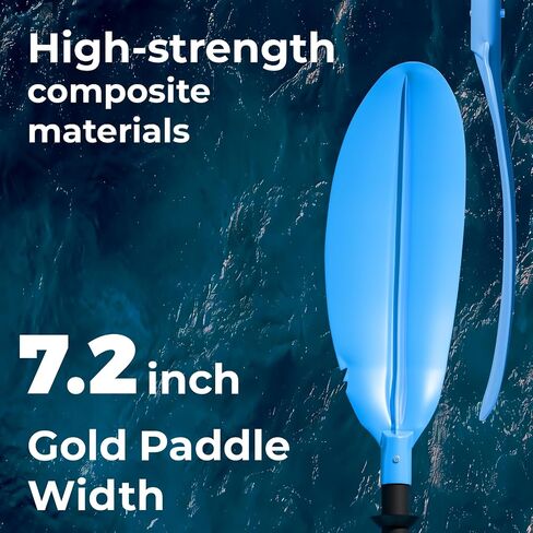 Adjustable Kayak Paddle, Lightweight Floating Oar Durable Floating Kayaking Oars Safety Rope with Stainless Steel Lock Buckle for Outdoor Kayaking Canoeing Fishing Boating. in Kuwait