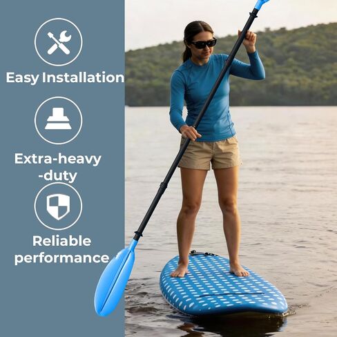 Adjustable Kayak Paddle, Lightweight Floating Oar Durable Floating Kayaking Oars Safety Rope with Stainless Steel Lock Buckle for Outdoor Kayaking Canoeing Fishing Boating. in Kuwait