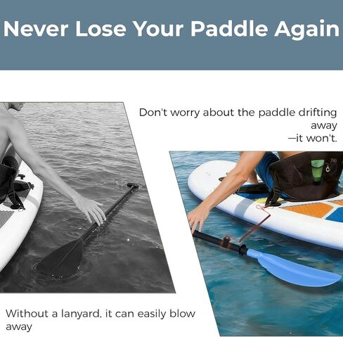 Adjustable Kayak Paddle, Lightweight Floating Oar Durable Floating Kayaking Oars Safety Rope with Stainless Steel Lock Buckle for Outdoor Kayaking Canoeing Fishing Boating. in Kuwait