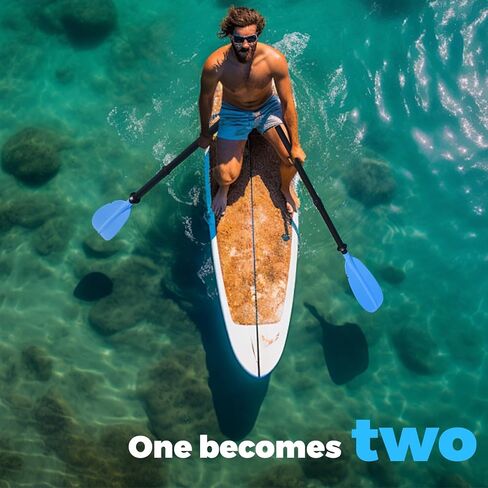 Adjustable Kayak Paddle, Lightweight Floating Oar Durable Floating Kayaking Oars Safety Rope with Stainless Steel Lock Buckle for Outdoor Kayaking Canoeing Fishing Boating. in Kuwait
