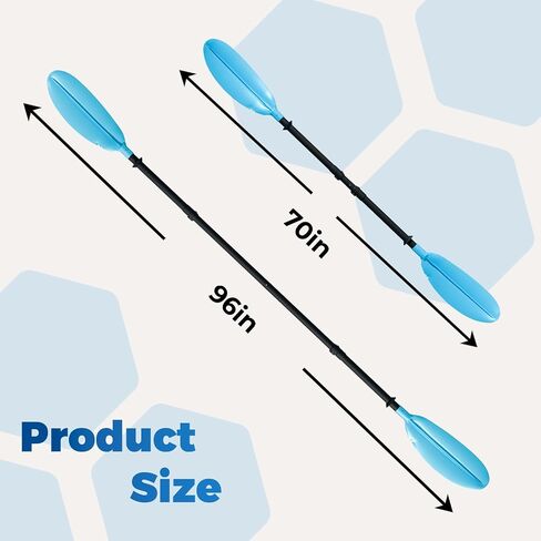 Heavy Duty Kayak Paddle, 96 Inches Kayaking Oars for Boating Canoeing with Free Paddle Leash Aluminum Alloy Shaft Paddle Blades Blue Color. in Kuwait