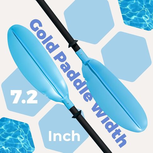 Heavy Duty Kayak Paddle, 96 Inches Kayaking Oars for Boating Canoeing with Free Paddle Leash Aluminum Alloy Shaft Paddle Blades Blue Color. in Kuwait