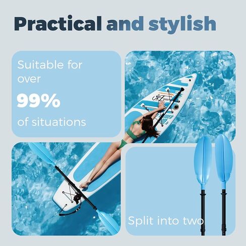 Heavy Duty Kayak Paddle, 96 Inches Kayaking Oars for Boating Canoeing with Free Paddle Leash Aluminum Alloy Shaft Paddle Blades Blue Color. in Kuwait