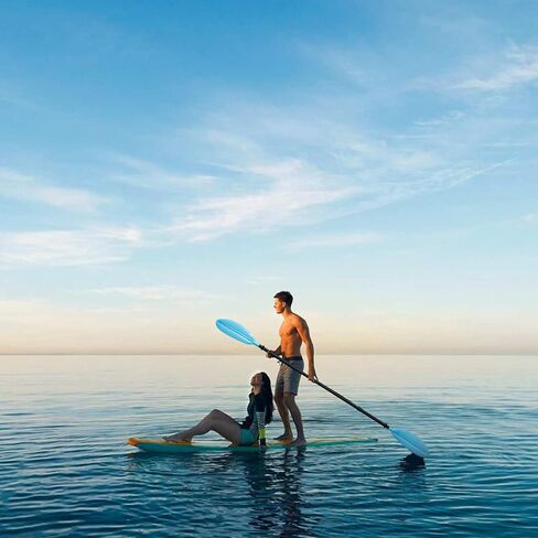 Heavy Duty Kayak Paddle, 96 Inches Kayaking Oars for Boating Canoeing with Free Paddle Leash Aluminum Alloy Shaft Paddle Blades Blue Color. in Kuwait