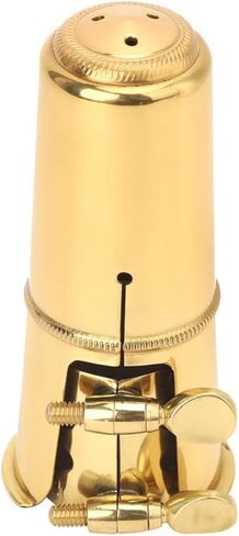 Tenor Saxophone Mouthpiece Cap & Clip Set - with Mouthpiece, Ligature Copper Replacement Parts for Saxophone Accessories,Metal in Kuwait