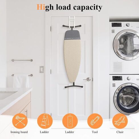 FYY Over the Door Hooks, No Assembly Required 2 PCS Double Hanger Heavy Duty Metal Towel Rack with Soft Pads, Organizer for Coat, Bag, Robe-Fits Bathroom, Closet Dorm Up to 1 1/2", 5.11" Long, White in Kuwait