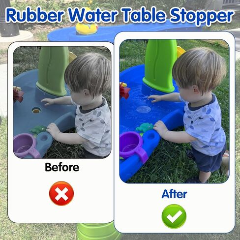 2Pcs Water Table Plug Replacement Compatible with Step 2, Rubber Water Table Stopper Accessories, Tapered Drain Plug for Leak-Proof Seal, Widely Used for Test Tubes and Plant Pots in Kuwait