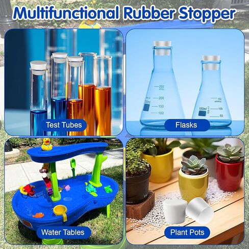 2Pcs Water Table Plug Replacement Compatible with Step 2, Rubber Water Table Stopper Accessories, Tapered Drain Plug for Leak-Proof Seal, Widely Used for Test Tubes and Plant Pots in Kuwait