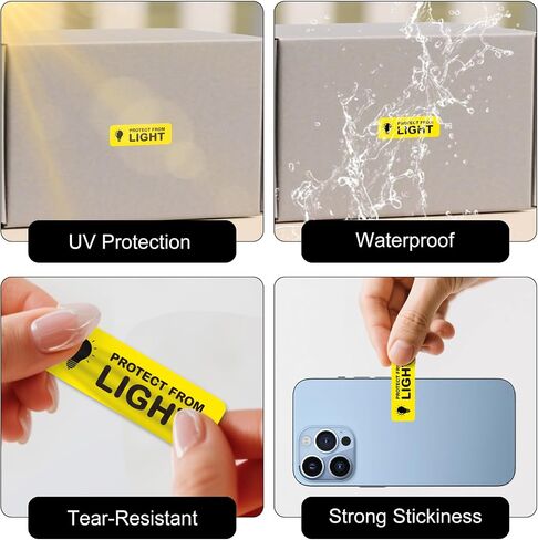 1000 PCS Protect from Light Labels 1.5 x 0.5 Inches Medical Healthcare Label Bright Yellow Pharmacy Labels in Kuwait