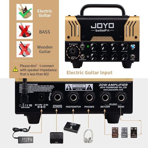 مضخم صوت هجين صغير من JOYO Tweedy رأس Tueb 20 وات Preamp وكابل أداة صوت احترافية CM-04 in Kuwait