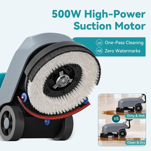 C5 15" Walk-Behind Commercial Floor Scrubber Machine, 500W Motor | 6 Gal Recovery Tank | 23" Suction Width | Brush Speed 200 RPM | 24,000 Sqft/h Coverage | Complete Set of Parts. in Kuwait