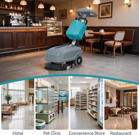 C5 15" Walk-Behind Commercial Floor Scrubber Machine, 500W Motor | 6 Gal Recovery Tank | 23" Suction Width | Brush Speed 200 RPM | 24,000 Sqft/h Coverage | Complete Set of Parts. in Kuwait