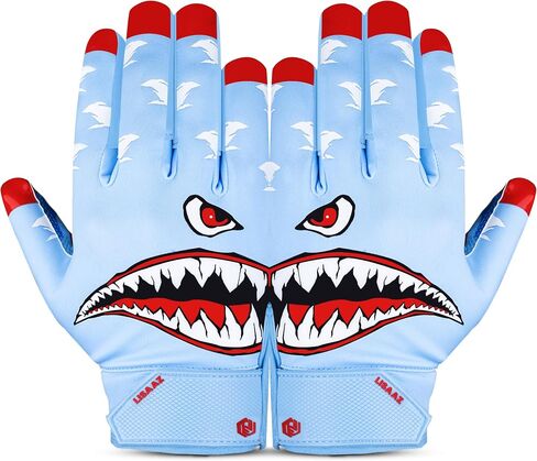 LISAAZ Football Gloves Tacky Sticky Wide Receiver Youth Football Gloves that Locks the Catch to Boost Game Day Breathable no Slip Palm for Kids Boys Girls in Kuwait