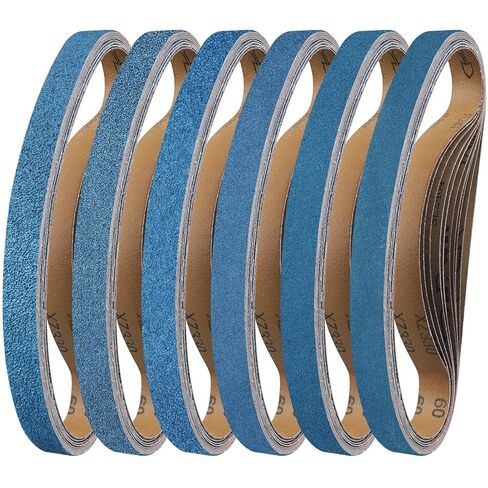 Abrasive Belts1-1/2 x 30" Inch Zirconia Pipe and Tube Sanding Belt 30PACK GRIT 60 180 240 Kit in Kuwait