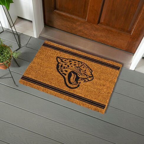ممسحة أرجل من Team Sports America NFL Jacksonville Jaguars Jaguars Coir، 28 × 16 in Kuwait