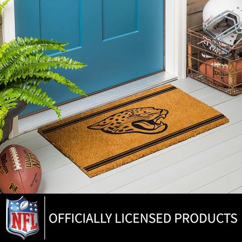 ممسحة أرجل من Team Sports America NFL Jacksonville Jaguars Jaguars Coir، 28 × 16 in Kuwait