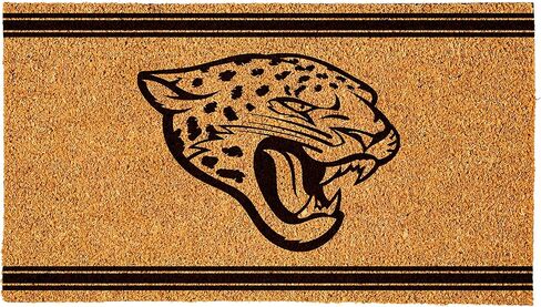 ممسحة أرجل من Team Sports America NFL Jacksonville Jaguars Jaguars Coir، 28 × 16 in Kuwait