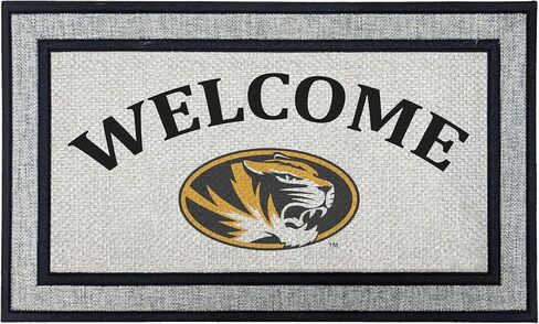 سجادة KH Sports Fan مقاس 18×30 باللون الرمادي Missouri Tigers Welcome Doormat NCAA in Kuwait