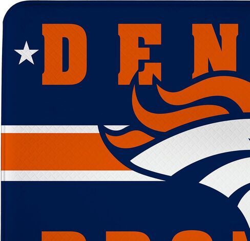 NFL Denver Broncos حصيرة مدخل داخلية، 30 بوصة × 18 بوصة سجادات وسجاد مطبخ مضادة للتعب، ظهر غير قابل للانزلاق، حصيرة راحة مريحة مقاومة للماء من PVC للمدخل، المطبخ، كهف الرجال، المكتب، المغسلة، الغسيل in Kuwait