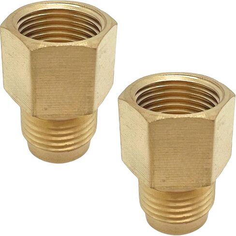 2 PCS Brass Flare Tube Fitting 3/8" Flare X 3/8" Female NPT Coupling Gas Adapter Pipe Connector by CX WONDERLAND in Kuwait