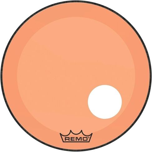Remo Powerstroke P3 Colortone Orange Bass Drumhead, 22", 5" Offset Hole in Kuwait