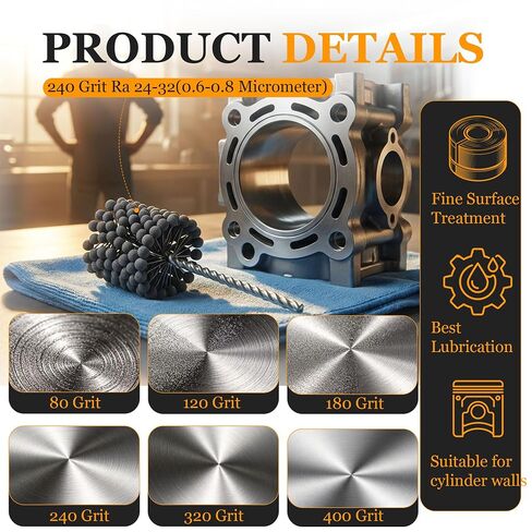 3 Inch Cylinder Hone Ball Brush – 240 Grit Silicon Carbide, Flexible Honing Tool for Deburring & Cross-Hatching, Ideal for Honing Cast Iron, Steel, and Stainless Steel Engine Cylinders in Kuwait