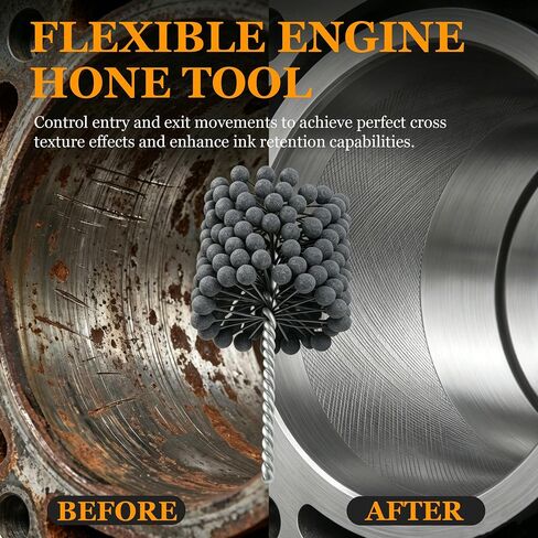 3 Inch Cylinder Hone Ball Brush – 240 Grit Silicon Carbide, Flexible Honing Tool for Deburring & Cross-Hatching, Ideal for Honing Cast Iron, Steel, and Stainless Steel Engine Cylinders in Kuwait
