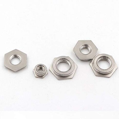 Fasteners, 50Pcs m2 m2.5 m3 m4 m5 Self clinching Flush nut 304 Stainless Steel Flush Nuts pem Unified self-clinching Insert Nuts - (Size:F-M2-2) in Kuwait