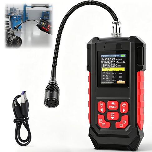 Sonic Belt Tension Meter, 999 Data Records Belt Tension Gauge with Manual/Automatic Ajustable Modes, 10Hz-5000Hz Measuring Range, TFT LCD Display for Belt Tensioner Tool in Kuwait
