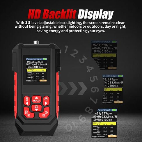 Sonic Belt Tension Meter, 999 Data Records Belt Tension Gauge with Manual/Automatic Ajustable Modes, 10Hz-5000Hz Measuring Range, TFT LCD Display for Belt Tensioner Tool in Kuwait