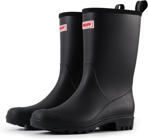 SUREWAY Women's Rubber Rain Boots, 8-Inch Matte Waterproof PVC Rubber Gardening Shoes, Comfortable & Lightweight for Outdoor Walking, Easy On/Off in Saudi Arabia