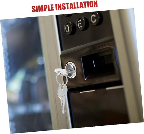 DOITOOL 2 Pcs Vending Machine Lock Replacement with Metal Lock Cylinder and Key for Coin, Candy, Snack Dispensers Secure Accessory for Vending Machines in Kuwait