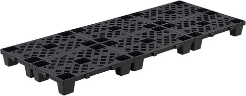 VEVOR Plastic Pallets, 6 Pcs Plastic Pallets for Basement Storage, Nestable Lightweight Waterproof Storage Pad with Breathable Grid for Indoor Outdoor Supermarket Warehouse, 19.7" x 12" x 3.9", Black in Kuwait