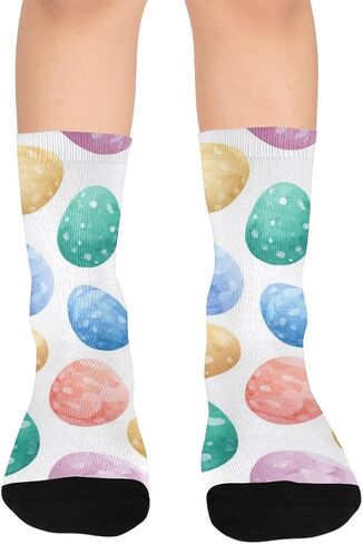 Bunny Easter Eggs Hiking Socks - Toddler Boys & Girls Warm Thick Thermal Winter Crew Socks for School, Daily Wear & Outdoor Activities in Kuwait