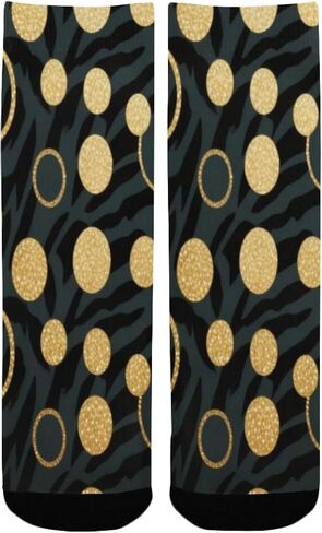 Elegant Gold Circle Hiking Socks - Toddler Boys & Girls Warm Thick Thermal Winter Crew Socks for School, Daily Wear & Outdoor Activities in Kuwait