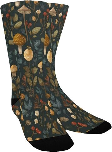Mushroom Forest Pattern Hiking Socks - Toddler Boys & Girls Warm Thick Thermal Winter Crew Socks for School, Daily Wear & Outdoor Activities in Kuwait